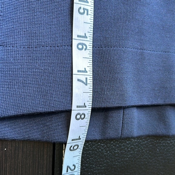 Anthropologie Maeve Piqué Mini Skirt Navy Pockets Zipper Size XSmall - Picture 10 of 10